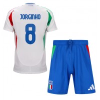 Italija Jorginho Frello #8 Gostujuci Dres za djecu EP 2024 Kratak Rukav (+ Kratke hlače)